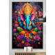 Quadro Decorativo Ganesha com Mandalas Cores Intensas