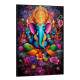 Quadro Decorativo Ganesha com Mandalas Cores Intensas