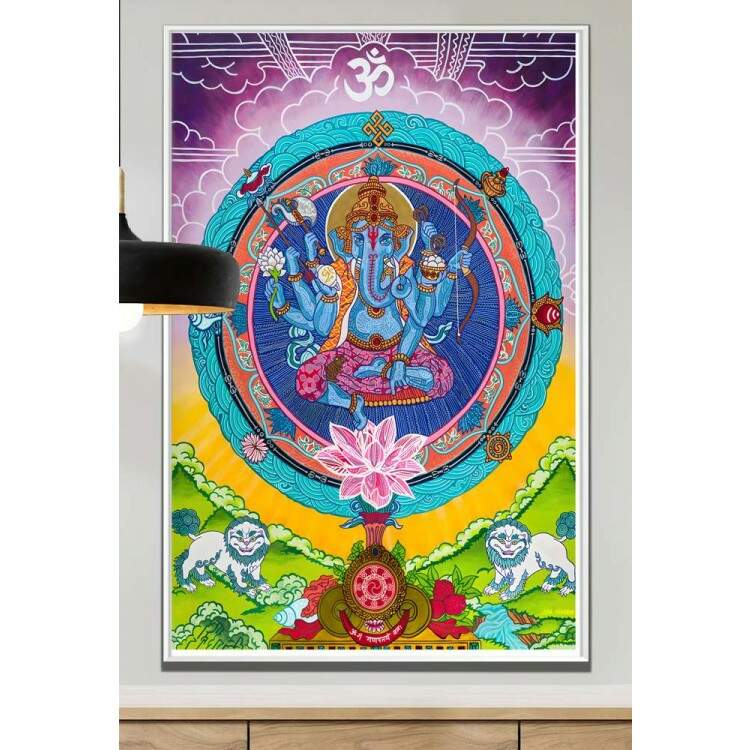 Quadro Decorativo Ganesha com Smbolo OM