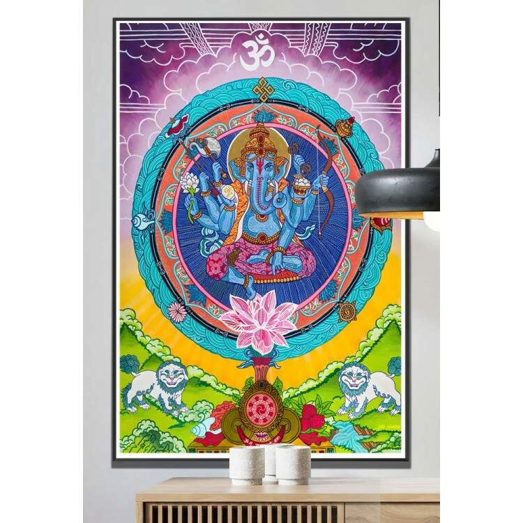 Quadro Decorativo Ganesha com Smbolo OM