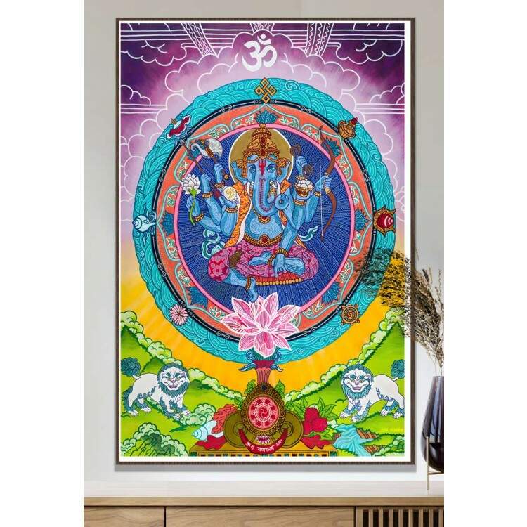 Quadro Decorativo Ganesha com Smbolo OM