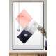 Quadro Decorativo Geom�trico Arte Abstrata Fundo Branco Estilo M�rmore