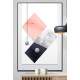 Quadro Decorativo Geom�trico Arte Abstrata Fundo Branco Estilo M�rmore