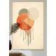 Quadro Decorativo Arte Abstrata Figuras Geom�tricas com Detalhes Fundo Bege