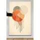 Quadro Decorativo Arte Abstrata Figuras Geom�tricas com Detalhes Fundo Bege