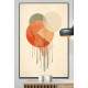 Quadro Decorativo Arte Abstrata Figuras Geom�tricas com Detalhes Fundo Bege