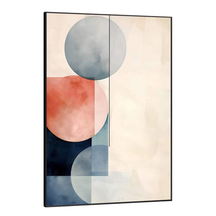 Quadro Decorativo Arte Abstrata Figuras Geomtricas Estilo Luar