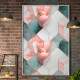 Quadro Decorativo Arte Abstrata Figuras Geom�tricas Estilo M�rmore