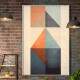 Quadro Decorativo Arte Abstrata Figuras Geom�tricas Fundo Bege