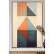 Quadro Decorativo Arte Abstrata Figuras Geom�tricas Fundo Bege