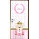 Adesivo para Porta Ursinho Princesa com Nome Personalizado