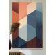 Quadro Decorativo Geom�trico Arte Abstrata Azul e Laranja