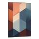 Quadro Decorativo Geom�trico Arte Abstrata Azul e Laranja