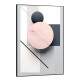 Quadro Decorativo Geom�trico Arte Abstrata com C�rculo Rosa