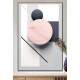 Quadro Decorativo Geom�trico Arte Abstrata com C�rculo Rosa