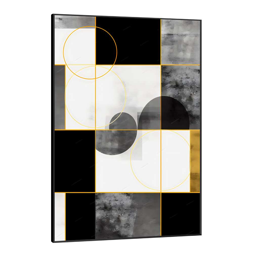 Quadro Decorativo Geomtrico Arte Abstrata Estilo Mrmore