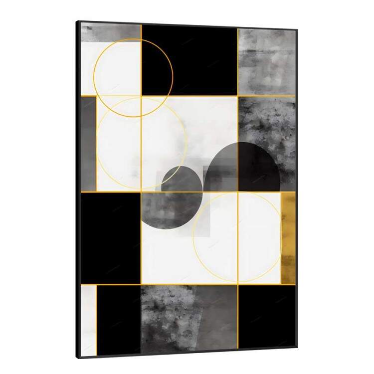 Quadro Decorativo Geomtrico Arte Abstrata Estilo Mrmore