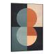 Quadro Decorativo Geom�trico Arte Abstrata Laranja e Azul