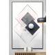 Quadro Decorativo Geom�trico Arte Abstrata Tons de Branco e Preto