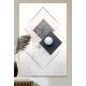 Quadro Decorativo Geom�trico Arte Abstrata Tons de Branco e Preto