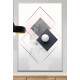 Quadro Decorativo Geom�trico Arte Abstrata Tons de Branco e Preto