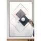 Quadro Decorativo Geom�trico Arte Abstrata Tons de Branco e Preto
