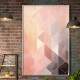Quadro Decorativo Geom�trico Arte Abstrata Tons de Rose
