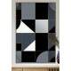 Quadro Decorativo Geom�trico Arte Abstrata Tons Preto e Branco