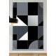 Quadro Decorativo Geom�trico Arte Abstrata Tons Preto e Branco