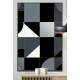 Quadro Decorativo Geom�trico Arte Abstrata Tons Preto e Branco