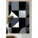 Quadro Decorativo Geom�trico Arte Abstrata Tons Preto e Branco