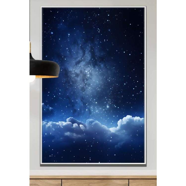 Quadro Decorativo Cu Estrelado com Nuvens