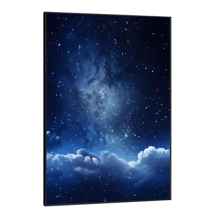 Quadro Decorativo Cu Estrelado com Nuvens