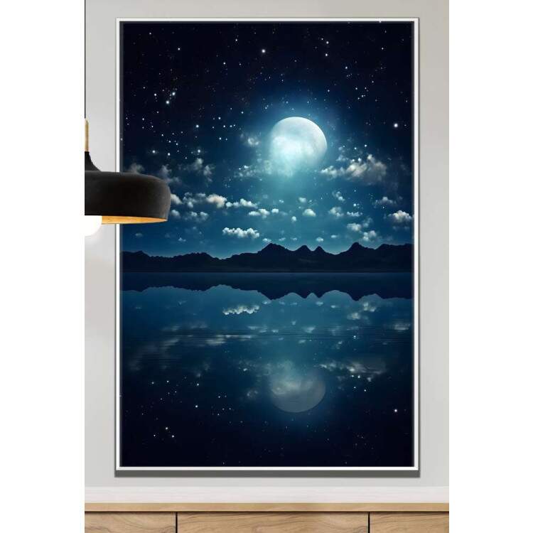 Quadro Decorativo Luar Refletindo em Rio