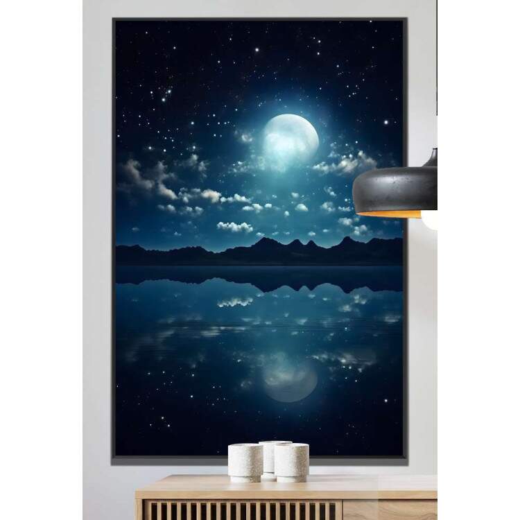 Quadro Decorativo Luar Refletindo em Rio