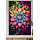 Quadro Decorativo Mandala Colorida com Cores Intensas