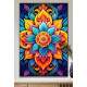 Quadro Decorativo Mandala Colorida com Cores Saturadas