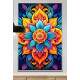 Quadro Decorativo Mandala Colorida com Cores Saturadas