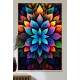 Quadro Decorativo Mandala Colorida com Fundo Escuro