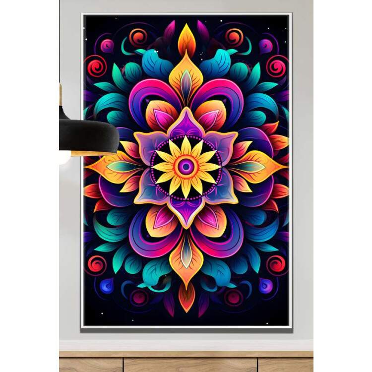 Quadro Decorativo Mandala com Tons de Cores Diferentes