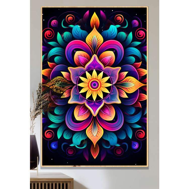 Quadro Decorativo Mandala com Tons de Cores Diferentes