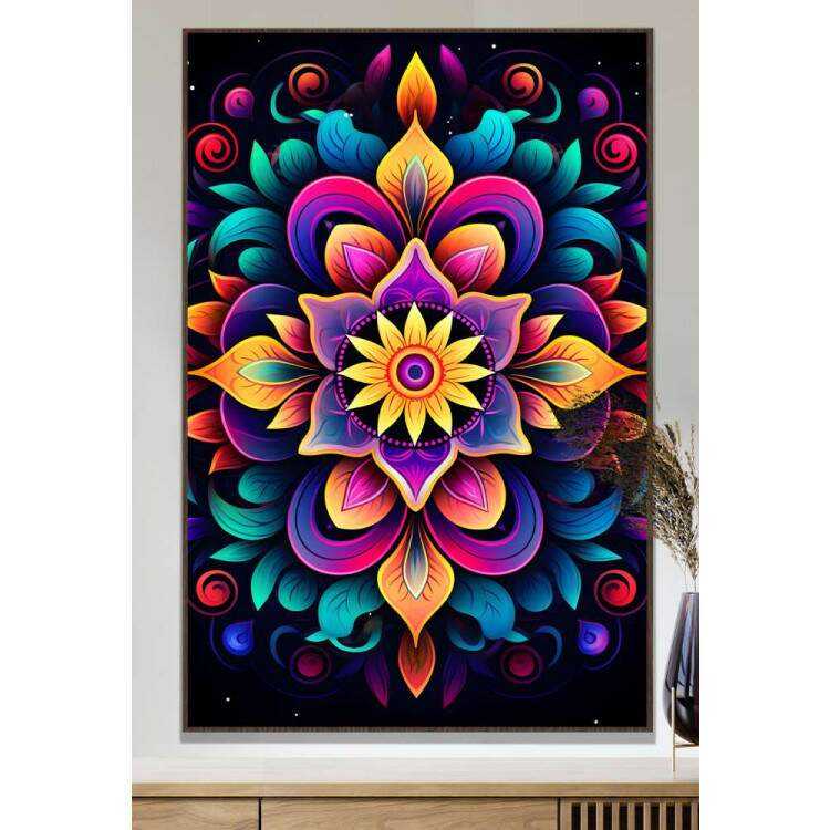 Quadro Decorativo Mandala com Tons de Cores Diferentes