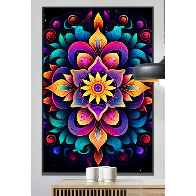 Quadro Decorativo Mandala com Tons de Cores Diferentes