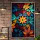 Quadro Decorativo Mandala Feita de Folhas