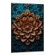 Quadro Decorativo Mandala Tom de Marrom com Fundo Azul