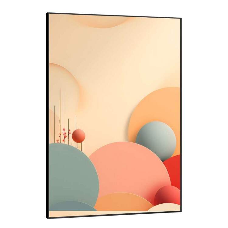 Quadro Decorativo Arte Minimalista com Cores Pastis