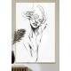 Quadro Decorativo Desenho Minimalista Tra�os em Mulher