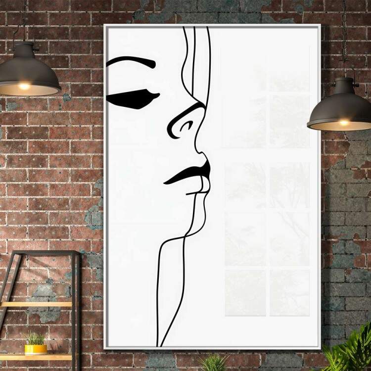 Quadro Decorativo Minimalista Fine Line De Mulher