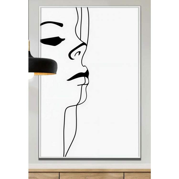 Quadro Decorativo Minimalista Fine Line De Mulher