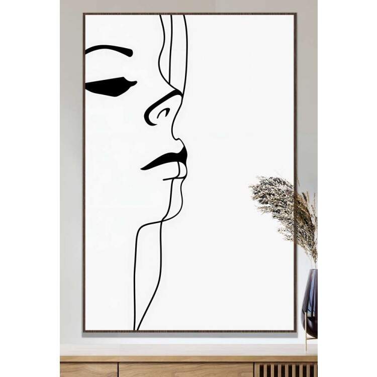 Quadro Decorativo Minimalista Fine Line De Mulher